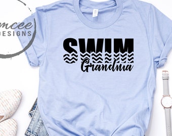 Swim Grandma Waves Tee / Swimming Grandma T-Shirt / Grandparent's Day / Mother's Day Gift /  Grandmother / Trendy Unisex Tees XS-4XL