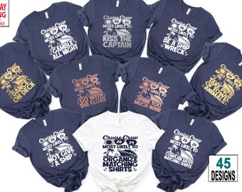 0501- Cruise Crew 2024  Most Likely To, Family Cruise Ship Shirts, Vacation t-shirts, Family Vacay, More Styles / Totes & Shirts XS-4XL