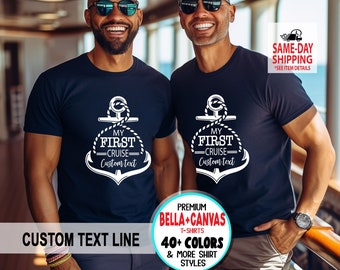 My First Cruise (CUSTOM Text Line), Ocean Beach Vacation, Summer Vacay, Family Trip, More styles / Totes, Tanks, Kids & Unisex Tees XS-4XL