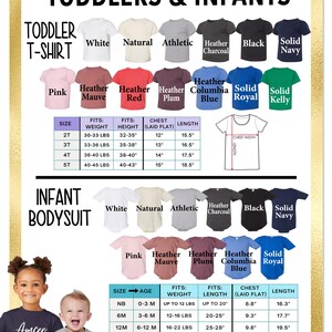 a poster with a baby and a toddler's t - shirt