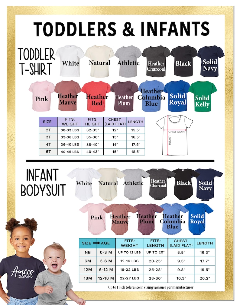 a poster with a baby and a toddler's t - shirt