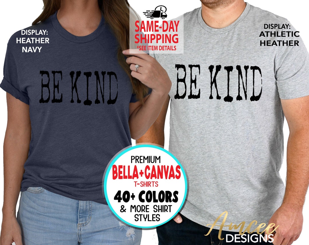 1021 BE KIND Typewriter Font, Motivational Gift, Positive Shirts, School Tees, More Styles