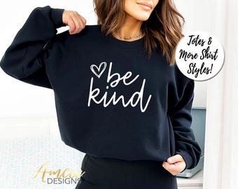 1005 - be kind Heart scribble, Kindness sweatshirt, Be Kind, Positive Gifts, More Styles / Totes, Tanks, Kids and Unisex Tees XS-5XL