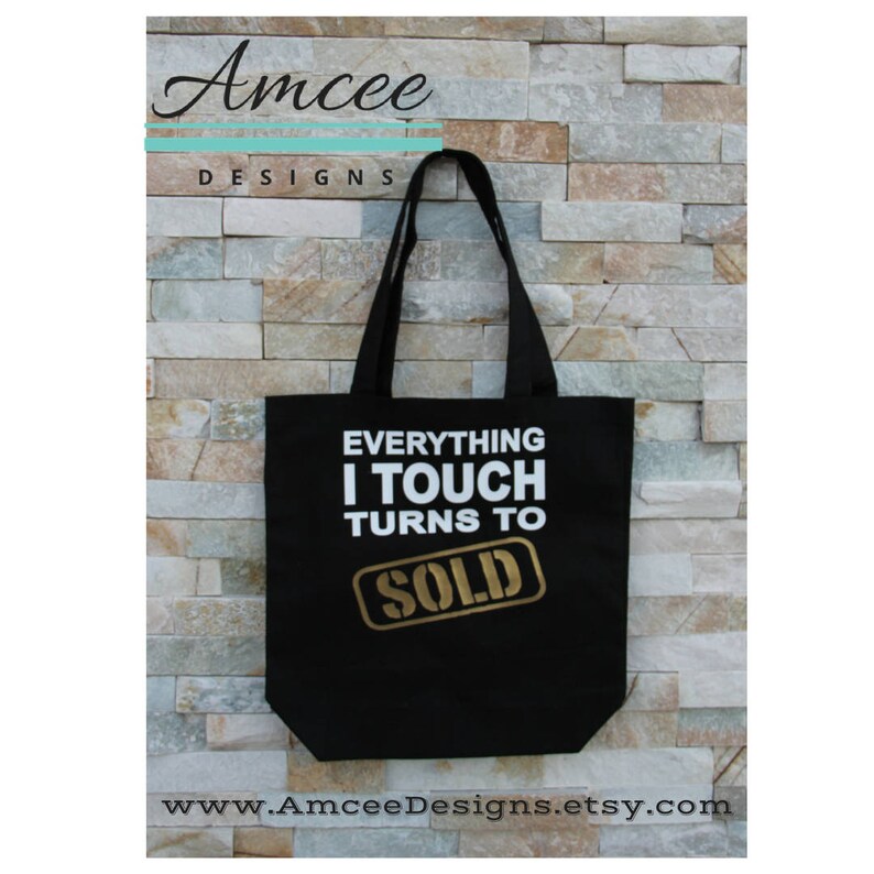 Personalized Real Estate Agent Canvas Tote Bag Everything Etsy
