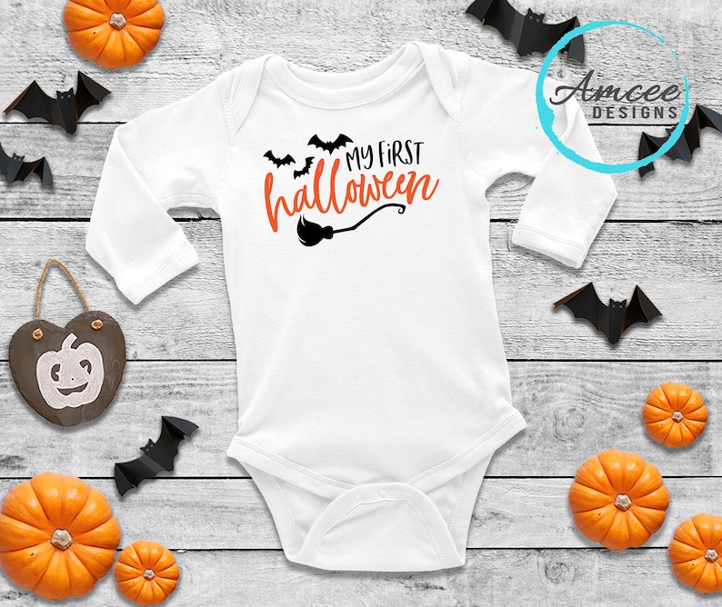 Unisex Newborn Bats My First Halloween Infant Bodysuit Baby Boy Girl Cute Halloween Outfit Costume 24 months
