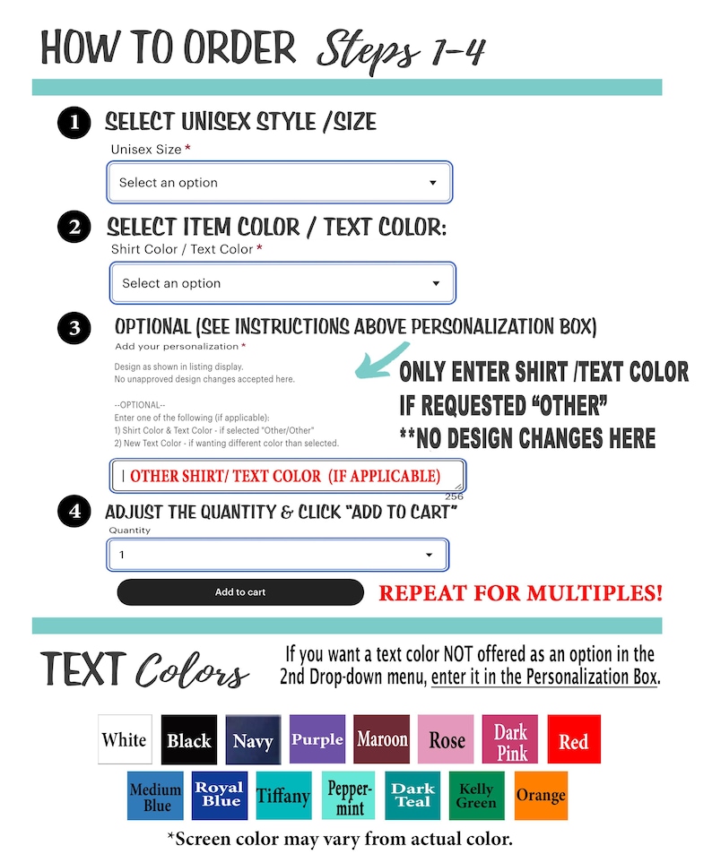 a page describing how to use a color scheme