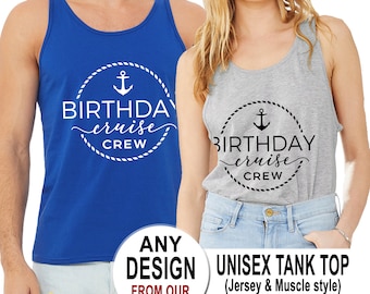 Unisex Tank Top - ANY Design From Our Shop, Men's Tank Tops, Women's Tank Top, Cruising Vacation Summer, Styles / Unisex Jersey & Muscle