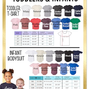 a poster with a baby and a toddler's t - shirt