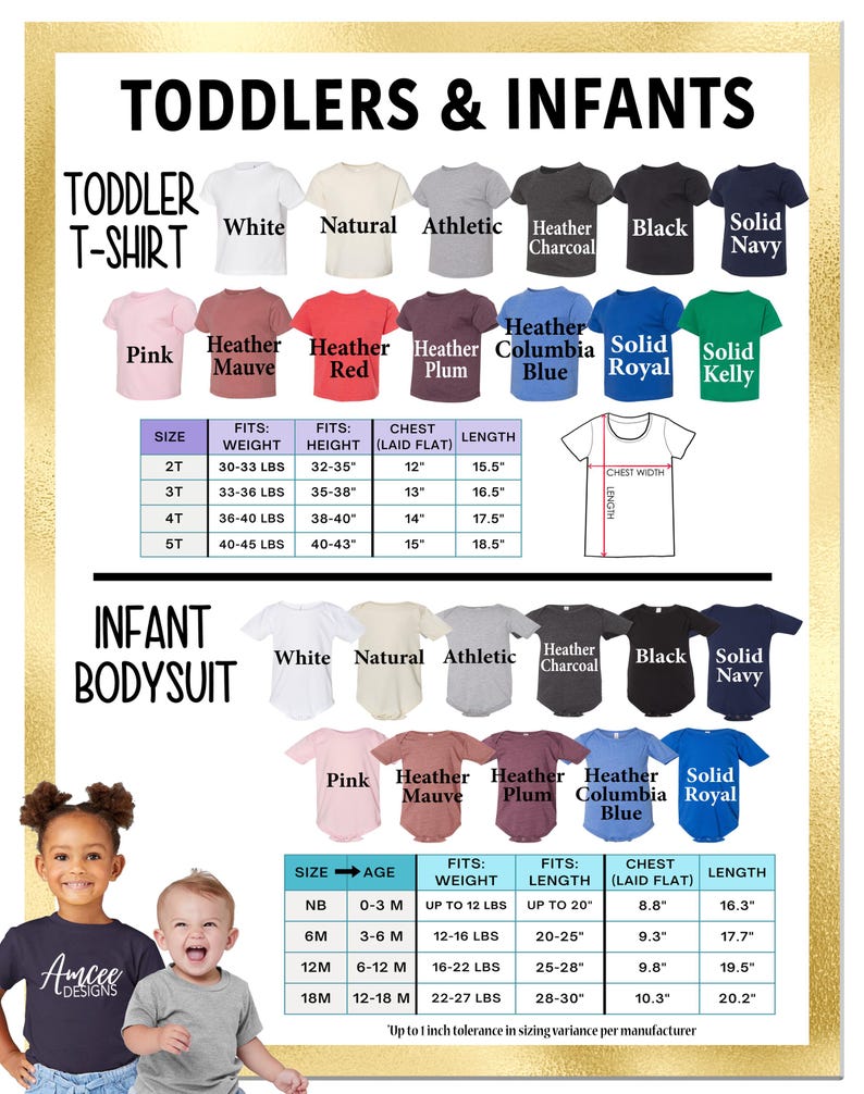 a poster with a baby and a toddler's t - shirt