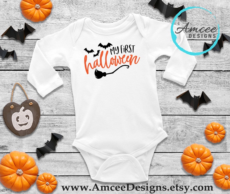Unisex Newborn Bats My First Halloween Infant Bodysuit Baby Boy Girl Cute Halloween Outfit Costume 24 months