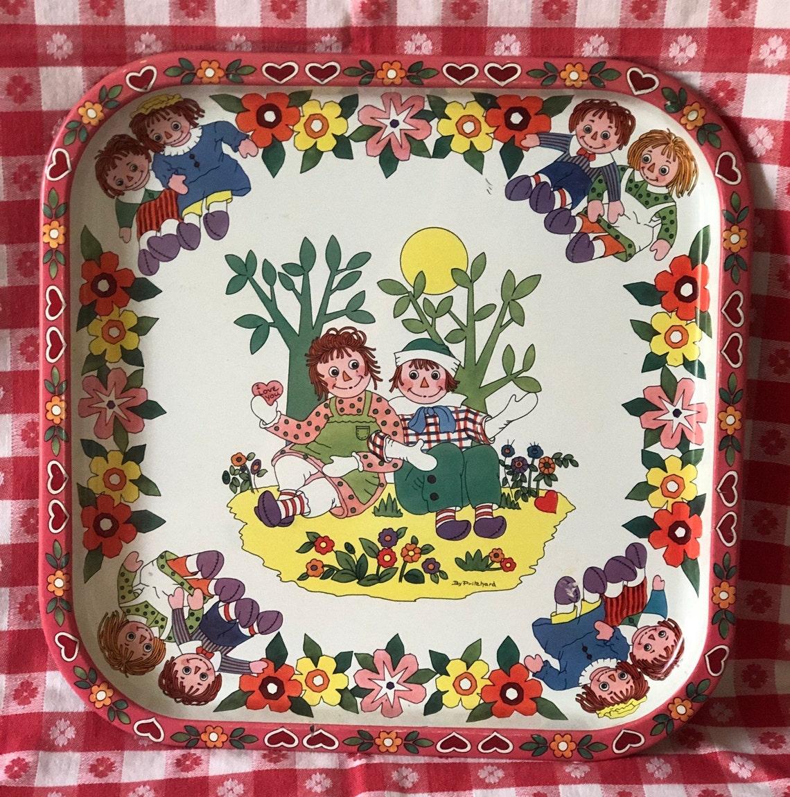 Vintage Daher Decorated Ware Tin Serving Tray Raggedy Ann & Etsy UK