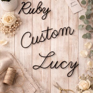 Custom Wire Name Sign, Nursery Wall Decor, Baby Shower Gift