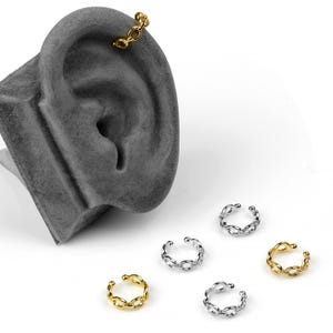 Boucles d'oreilles en argent sterling à maillons de chaîne MAEVE