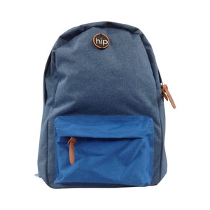 Back Pack Canvas Front Pocket DENIM BLUE