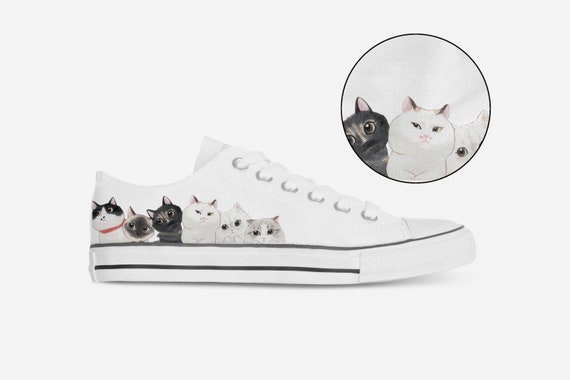 Cat Converse Shoes for Women - Etsy Cat Converse Shoes for Women - Etsy