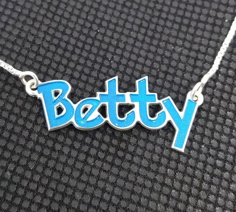 etsy child name necklace