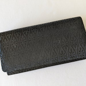 Vintage Japanese wallet/clutch with diamond flower pattern, kimono purse - Kimono bag - Made in Japan - Gift for kimono lovers