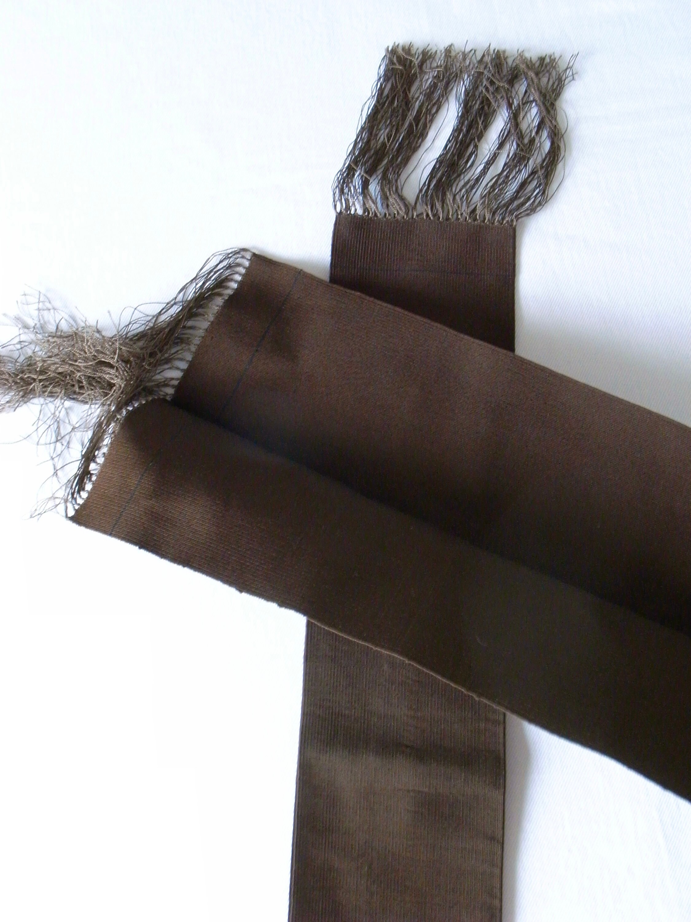 Chocolate brown kaku obi men's kimono belt 400cm Etsy