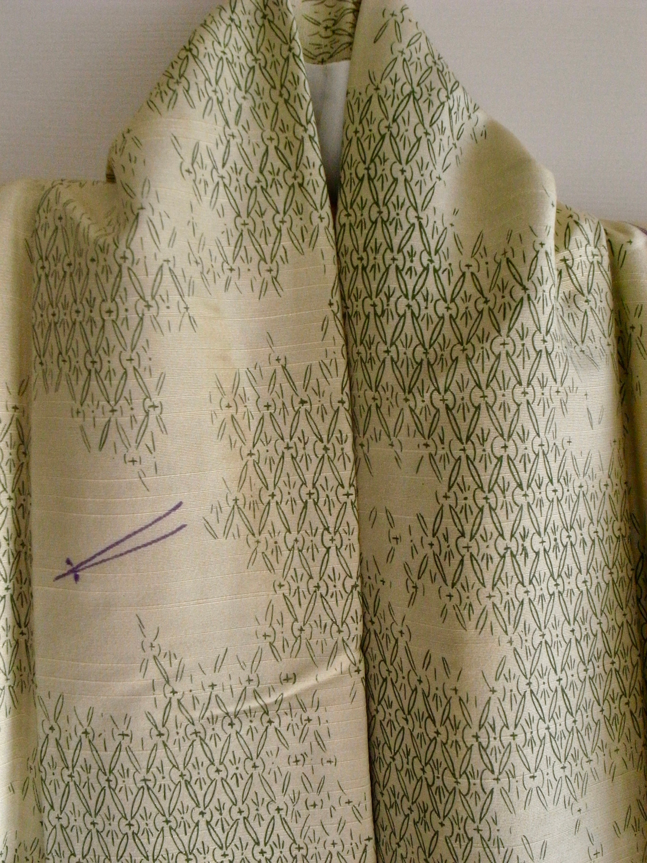 Vintage Japanese Kimono, Unlined (hitoe), 152cm - Wabi Sabi