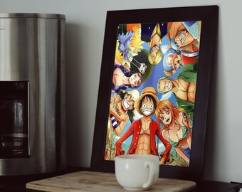 One Piece Home Decor, Monkey D Luffy Poster, Luffy Poster, One Piece Manga, One Piece Art, Anime Poster, Pirate One Piece, Ace Zoro Wall Art