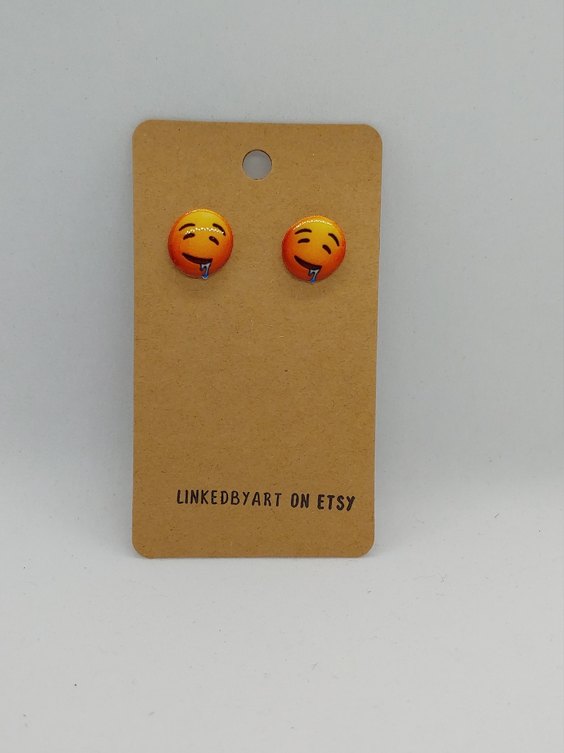 Drooling Face Earrings Handmade and Hypoallergenic