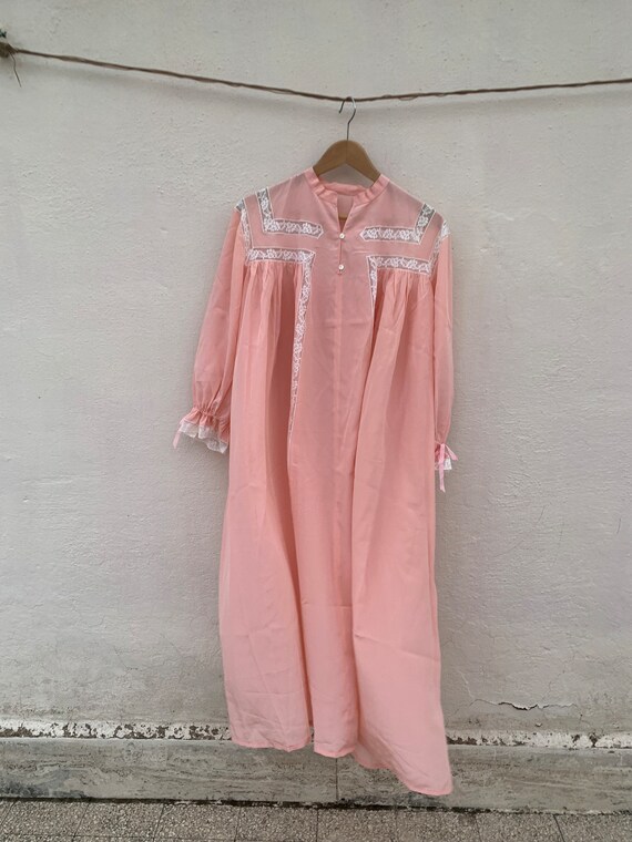 ANAÏS Antique blush pink dress with high neckline… - image 7