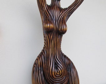 Hand carved wooden sculpture