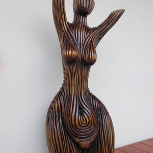 Hand carved wooden sculpture