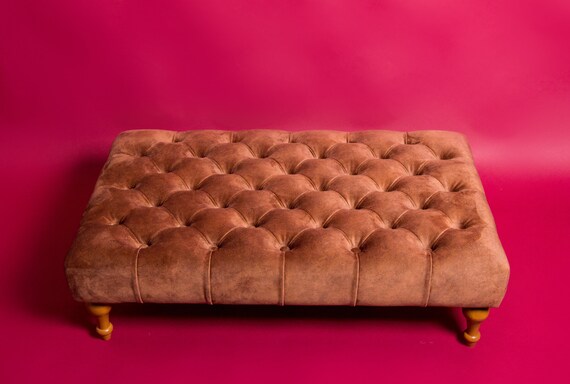 Ottoman Bench Nice Coffee Table Buttoned Footstool Etsy