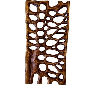 Wall panel, carved wood. Handmade