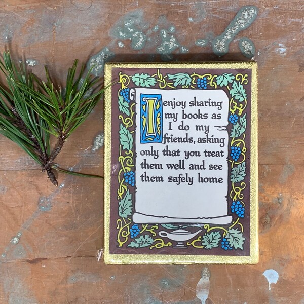 Book Name Plate Etsy