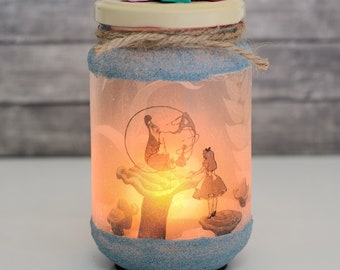 Porta-velas Alice no País das Maravilhas - Presente Alice no País das Maravilhas