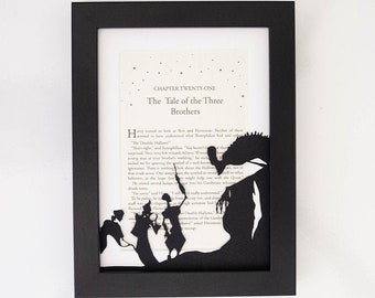 Fantasy Frame Art - Book page and silhouette cut
