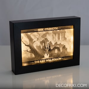 Dark Souls Light Box - Geek Shadow Box - Dark Souls Gift - Dark Souls Decor - Gamer Gift - Geek Gift - Nerd Gift - Geek Decor