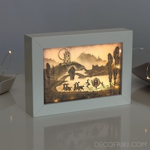 Cinderella Decor - Cinderella Light Box - Cinderella Shadow Box - Cinderella Decorations - Disney Shadow Box - Disney Decor, Disney Princess