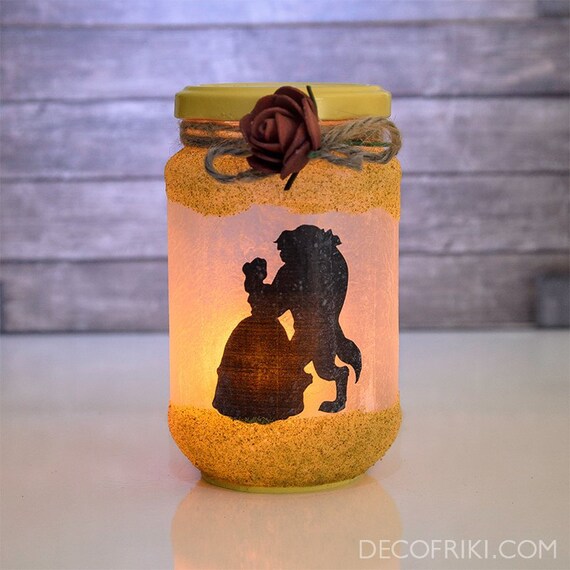 Beauty and the Beast Candle Disney Decor Disney Candles Etsy