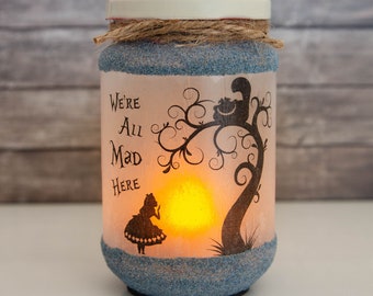 Alice in Wonderland Candle Holder, Alice in Wonderland Decor, Alice in Wonderland Decorations