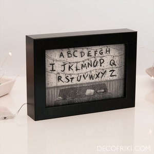 Stranger Things Decor Stranger Things Shadow Box Halloween Decor Halloween Decorations Halloween Gift Stranger Things Alphabet image 2