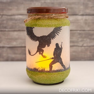 Fantasy Candle Holder - Gamer Gift - Geek Gift - Nerd Gift - Geek Decor - Gaming Decor
