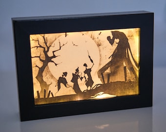 Fantasy Light Box - Halloween Decor - Fantasy Shadow Box - Halloween Decorations - Fantasy Decor - Geek Light Box - Geek Gift