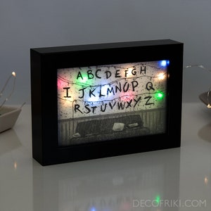 Stranger Things Decor Stranger Things Shadow Box Halloween Decor Halloween Decorations Halloween Gift Stranger Things Alphabet image 1