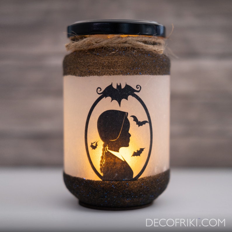 Wednesday Addams Candle holder Halloween Decorations Wednesday Decor image 1