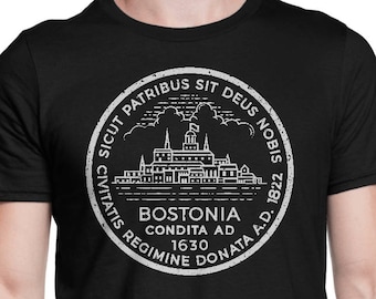 Boston City Seal Shirt Vintage Bostonia Tee