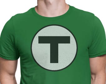 Boston T MBTA Shirt Vintage Subway Tee