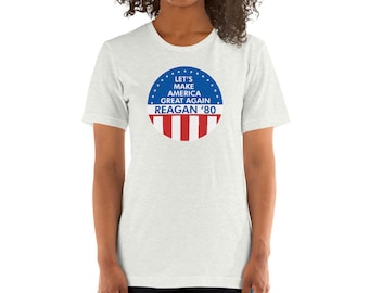 Ronald Reagan 1980 Shirt Präsidentschaftswahlkampf politische Geschichte Taste t