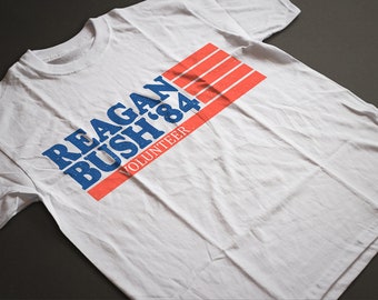Reagan Bush 84 Shirt Vintage Election Tshirt Republican Shirt