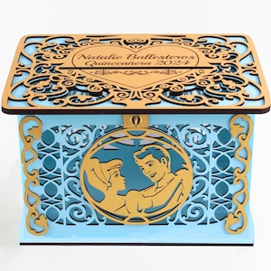 Cinderella Quinceanera Card Box, Princess Wedding Card Box, Wedding Money Box, Mis 15 Anos, Birthday Party Decor, Quinceanera Decorations