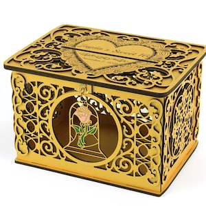 Wedding Card Box Beast Beauty Quinceanera, Money Envelopes Holder, Wishes Well Box