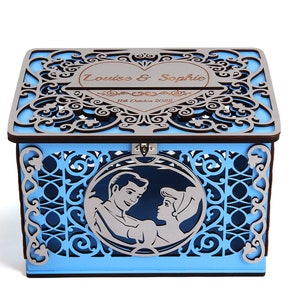 Cinderella Wedding Card Box, Quinceanera Money Gift, Princess Wedding, Money Box for Wedding Reception, Well Wishes, Wedding Envelopes