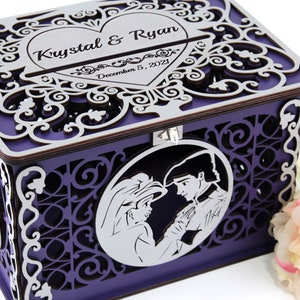 Mermaid Wedding Card Box, Monetary Gift, Card Holder, Wedding Post, Money Envelopes Holder